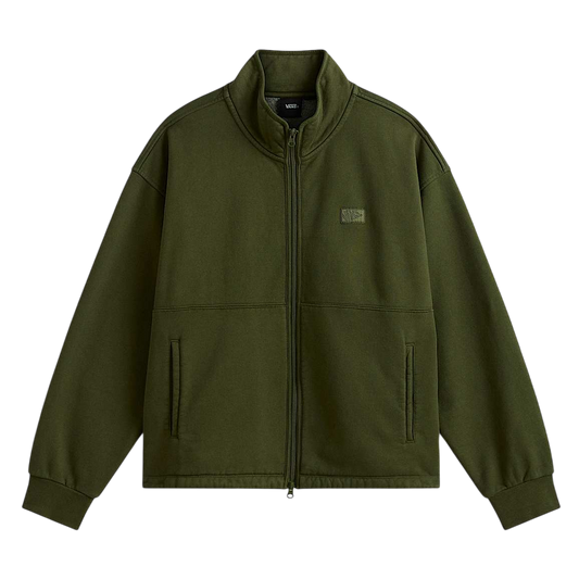 VANS - Full Zip Mock Neck Fleece Green