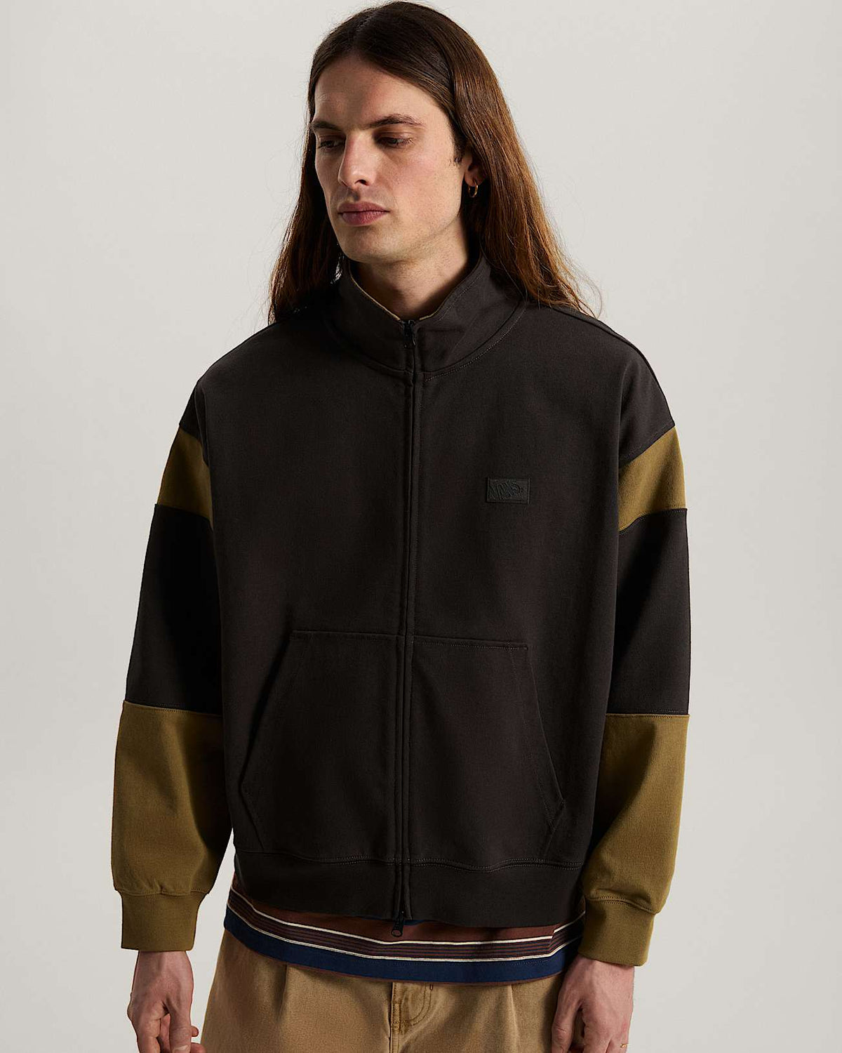 VANS - Retro Sport Mock Neck Full Zip Faded Black