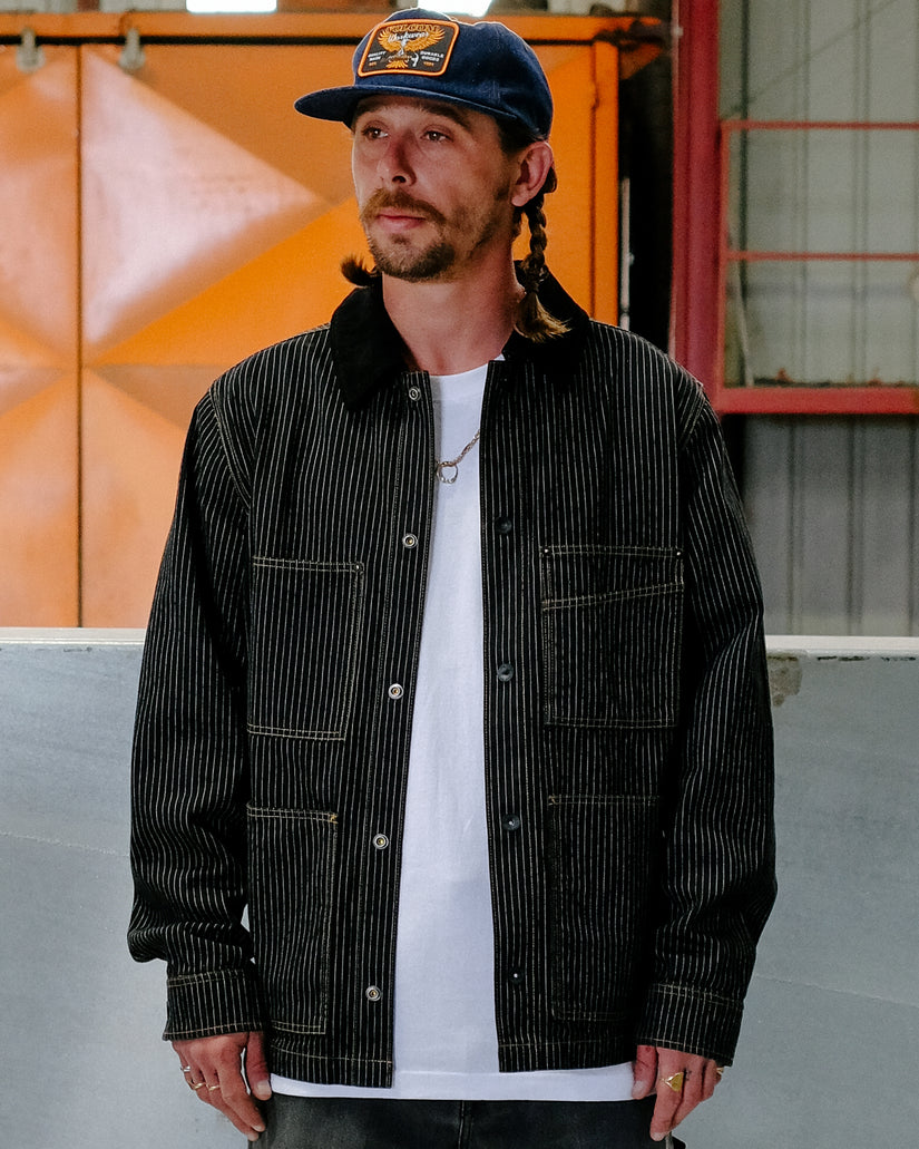 VOLCOM - Work Dialed Jacket Black Stripe