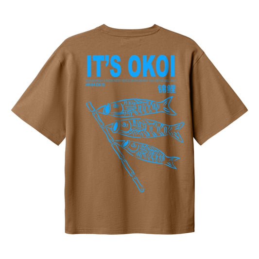 WOODBIRD - WBBaine Koi T-Shirt Dark Brown
