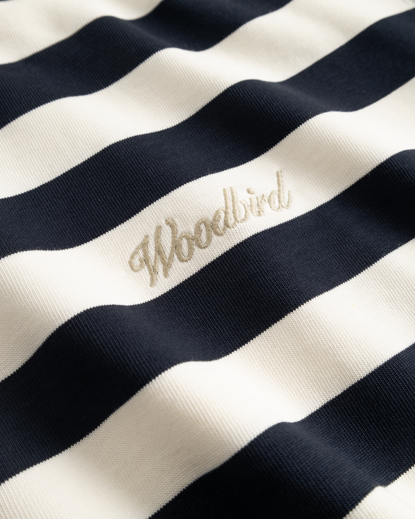 WOODBIRD - WBBeam Stripe T-Shirt Dark Navy