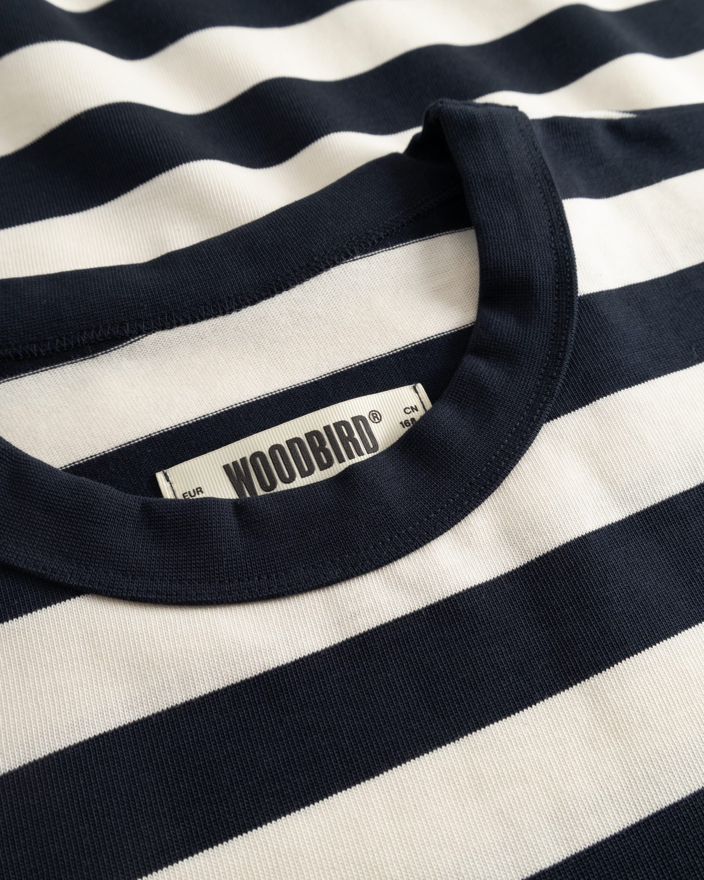 WOODBIRD - WBBeam Stripe T-Shirt Dark Navy