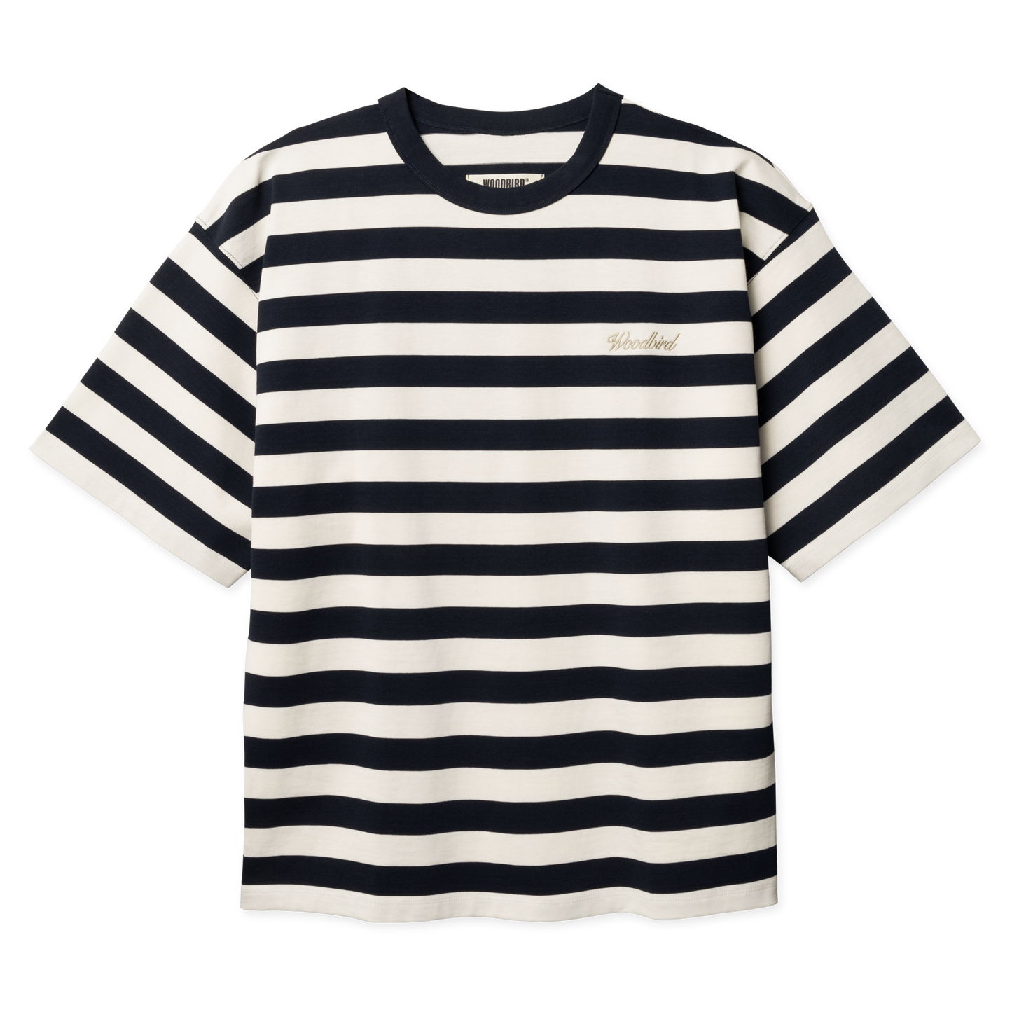 WOODBIRD - WBBeam Stripe T-Shirt Dark Navy