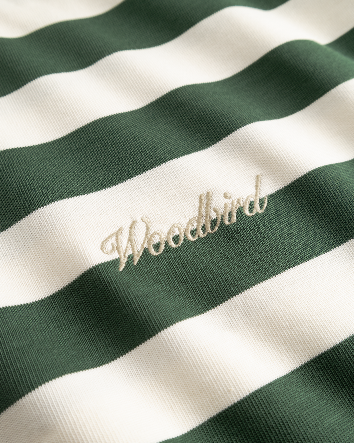 WOODBIRD - WBBeam Stripe T-Shirt Pine Green