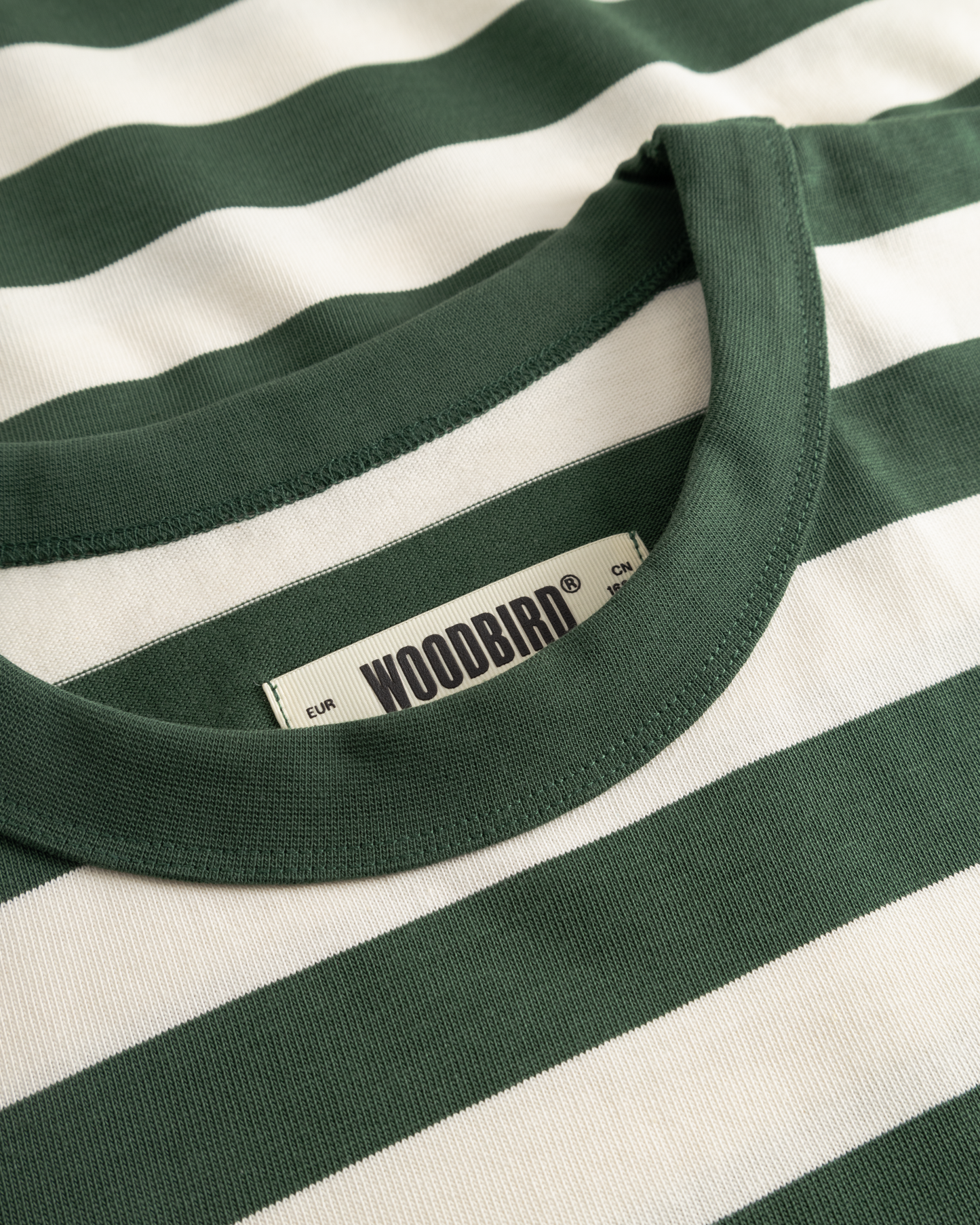 WOODBIRD - WBBeam Stripe T-Shirt Pine Green
