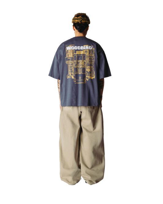 WOODBIRD - WBBeam Tram T-Shirt State Blue