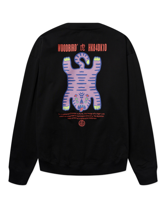 WOODBIRD - WBDuke Tiger Crew Sweats Black