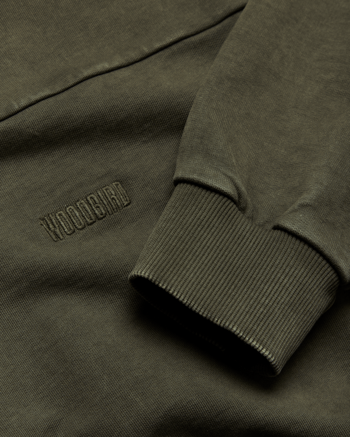 WOODBIRD - WBLoke Washed Zip Polo Dark Olive
