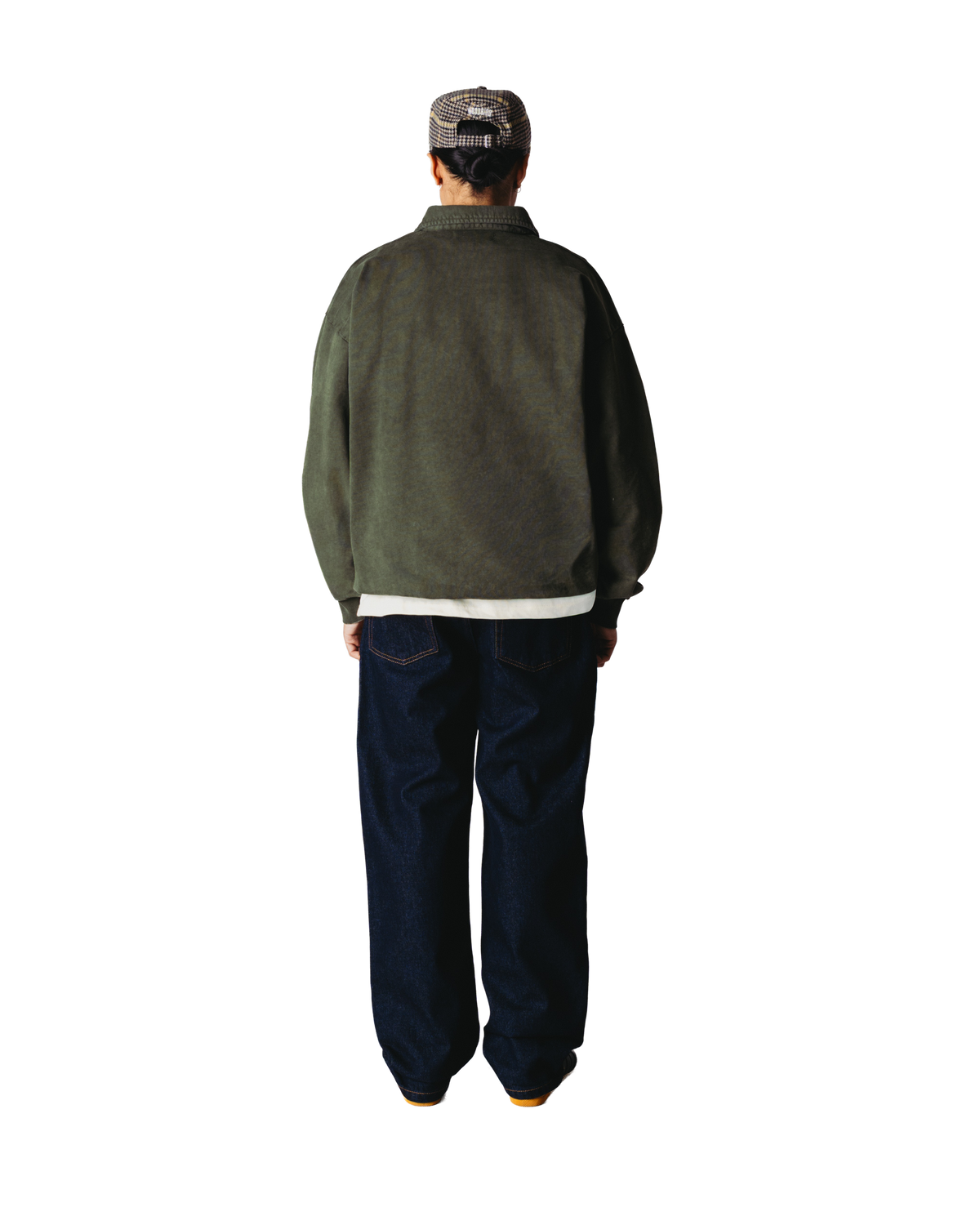 WOODBIRD - WBLoke Washed Zip Polo Dark Olive