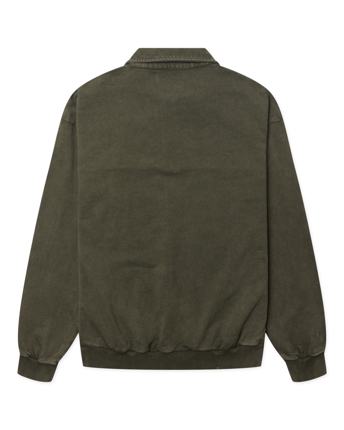 WOODBIRD - WBLoke Washed Zip Polo Dark Olive