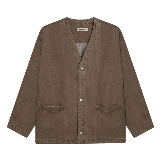 WOODBIRD - WBMoon Washed Shirt Brown