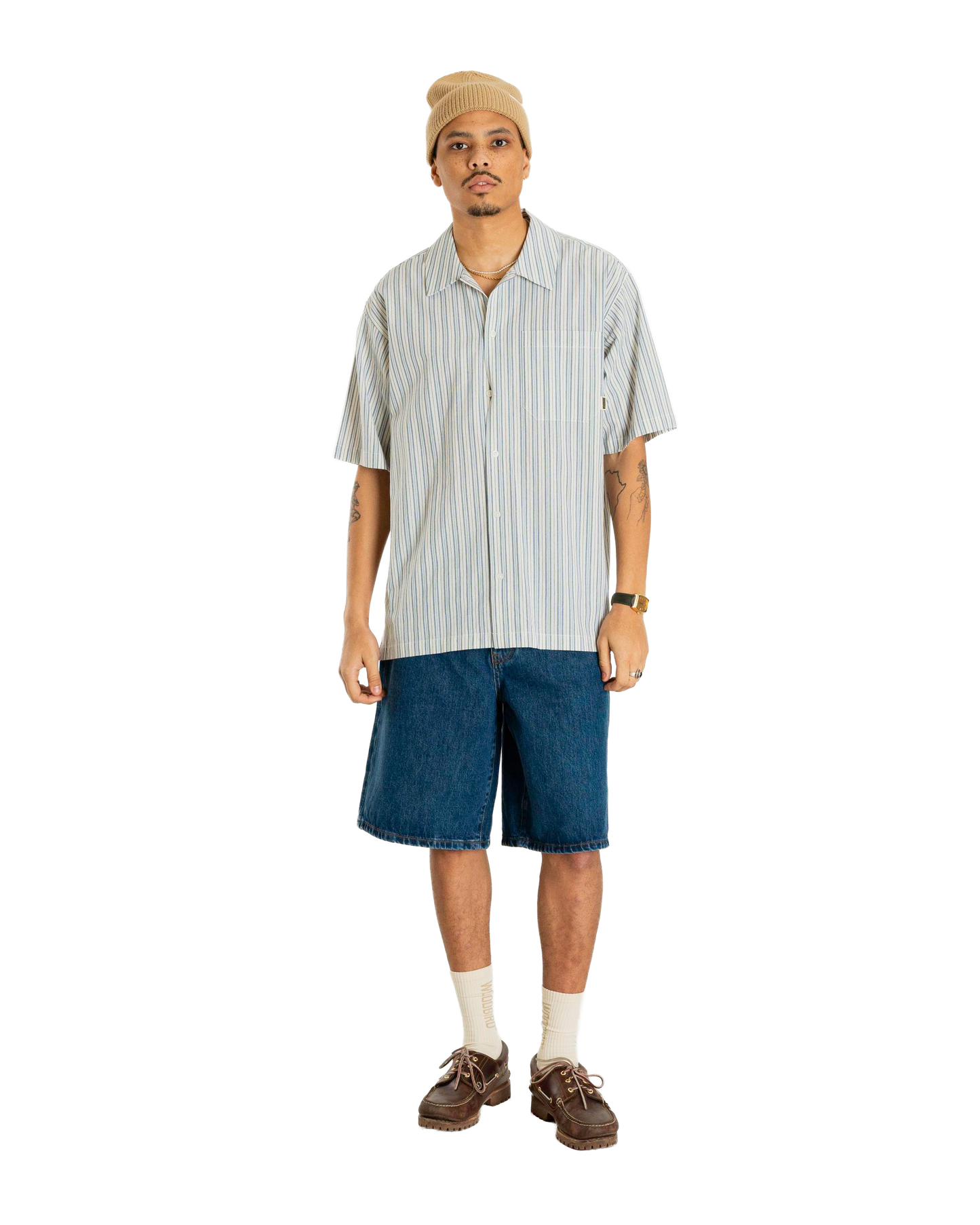 WOODBIRD - WBRami Stone Shorts Blue