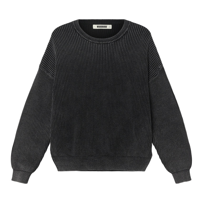 WOODBIRD - WBSake Washed Crew Black