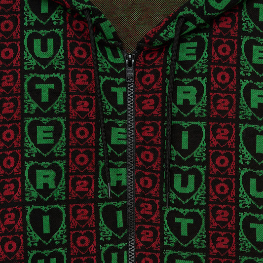 IUTER - Lovely Jacquard Zip Hoodie